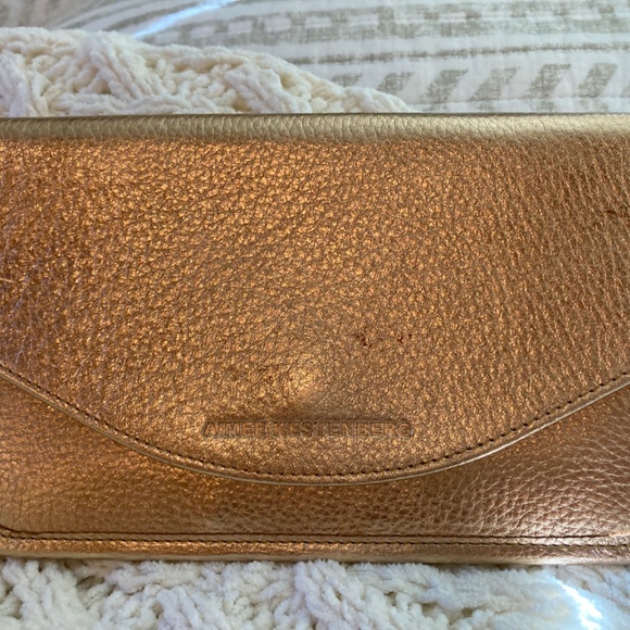 Aimee Kestenberg Rose Gold Wallet Clutch Flawed Gem - Picture 2 of 7